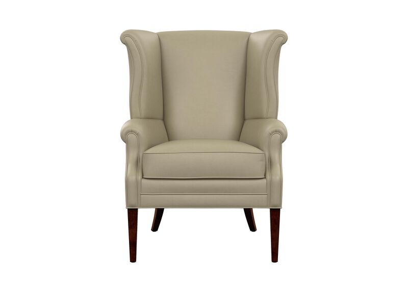 Clara Leather Wing Chair Ethan Allen