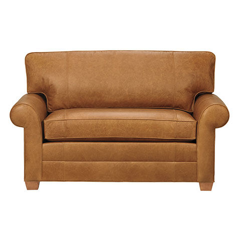 Bennett Roll-Arm Leather Chair-and-a-Half image