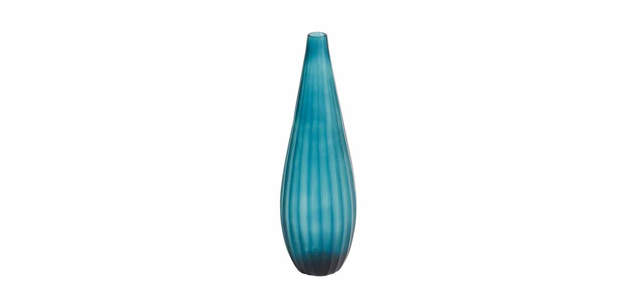 Teal Ribbed Vases Vases Ethan Allen