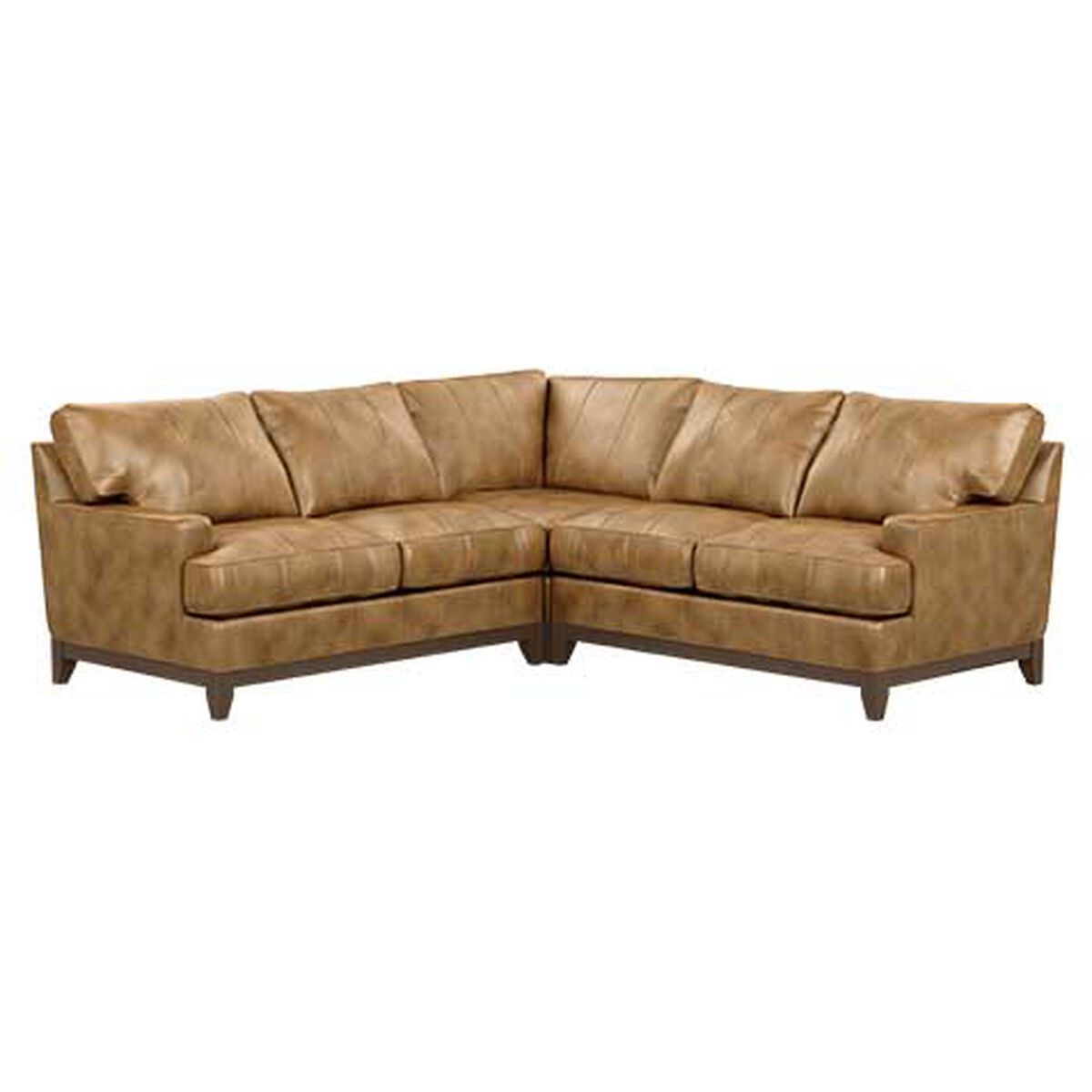 Arcata Three-Piece Leather Sectional