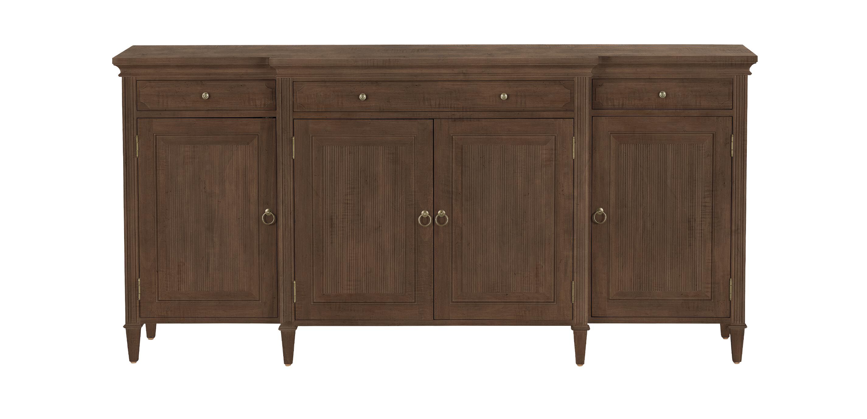 Davos Four-Door Wood Buffet with Breakfront Detail