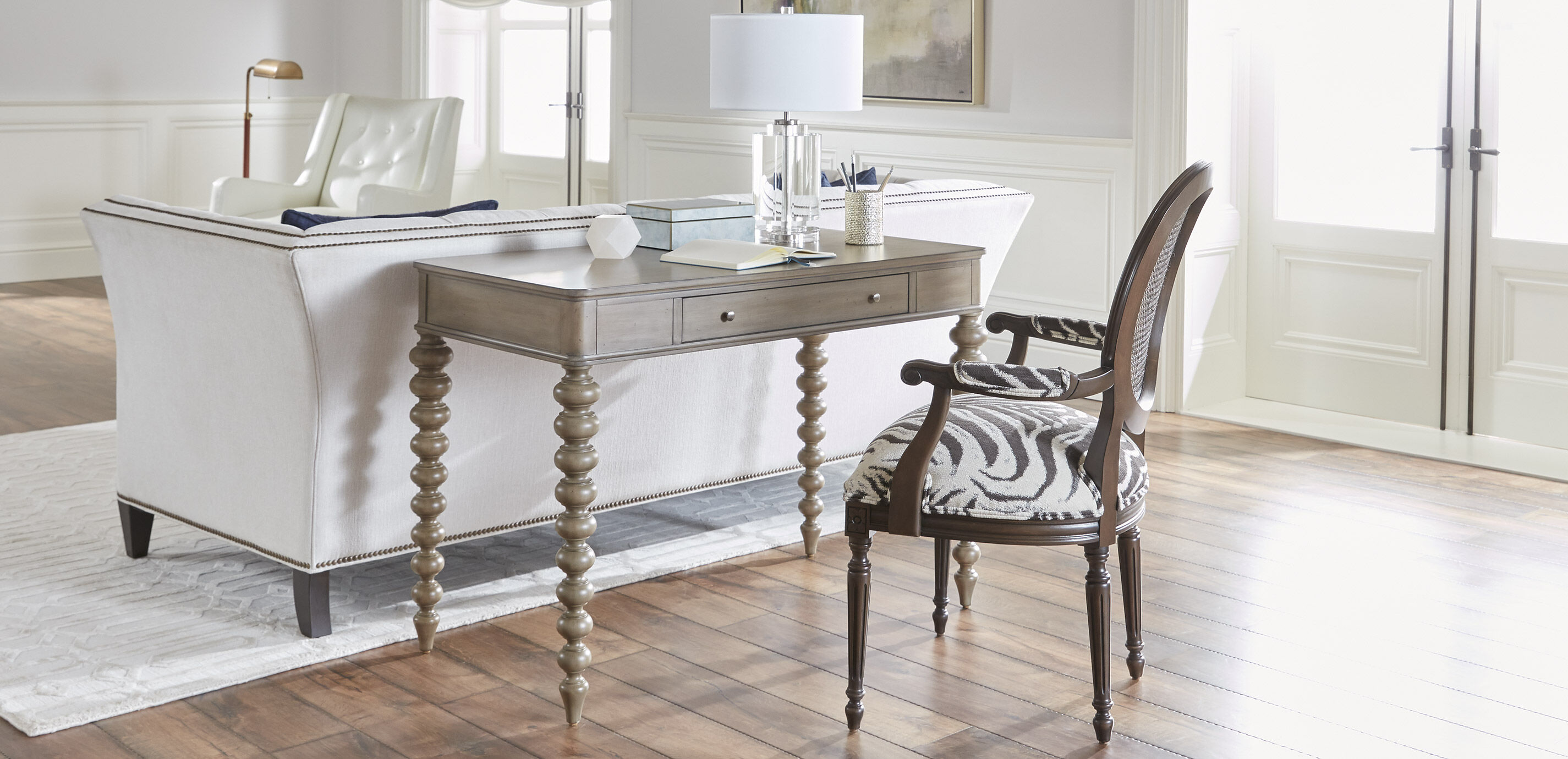 Custom Rounded-Corner Home Office Desk_6