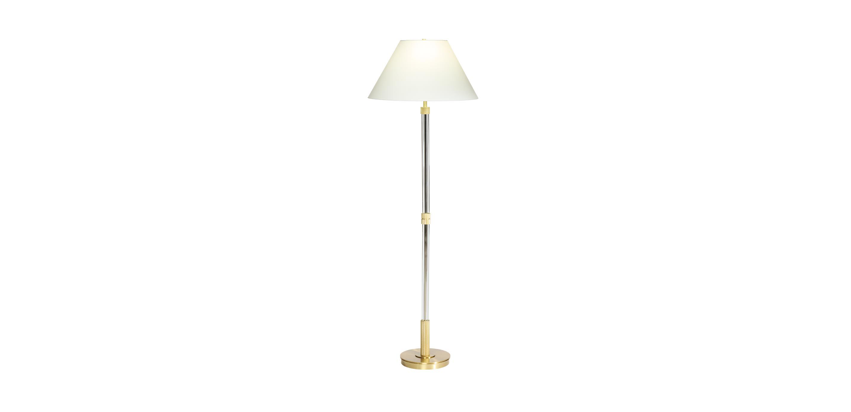 Turnbull Floor Lamp, Polished Brass 