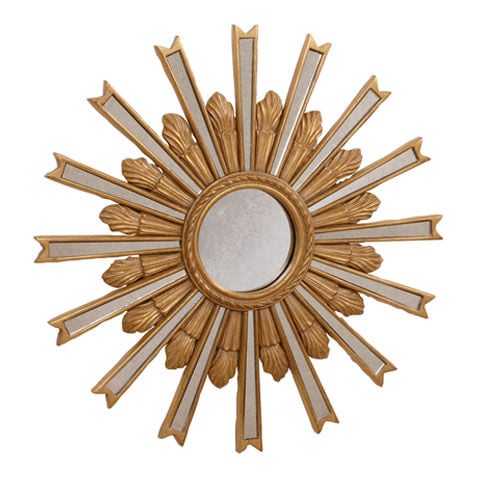 20" Gold Starburst Mirror image