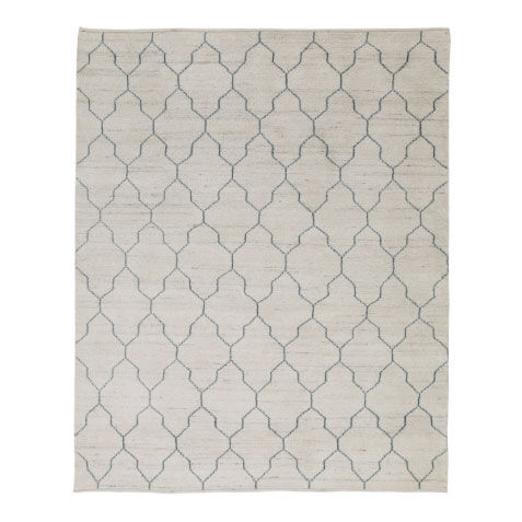 Tulu Lattice Rug, Natural/Seafoam image