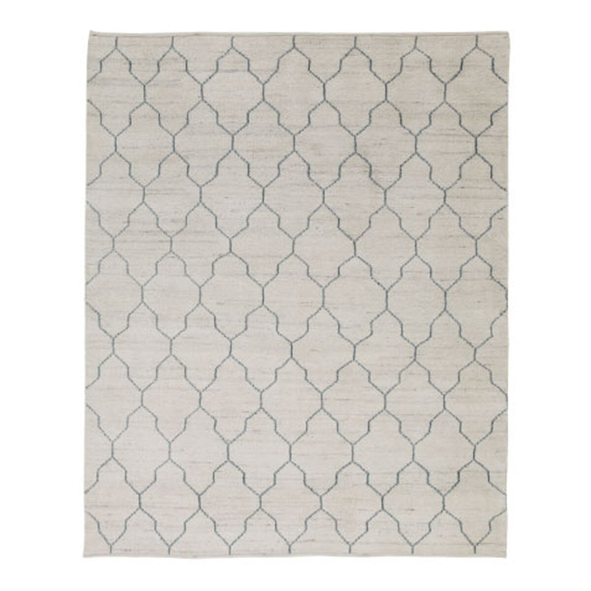 Tulu Lattice Rug, Natural/Seafoam
