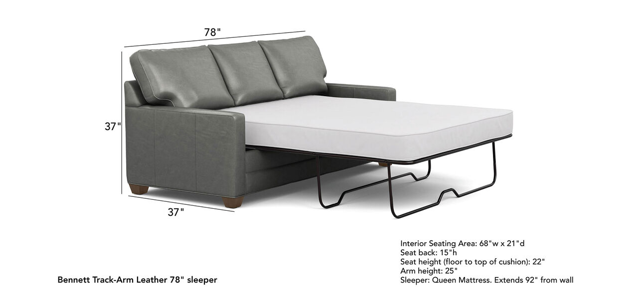 TrackArm Leather Sofas, Quick Ship Sofas & Loveseats Ethan