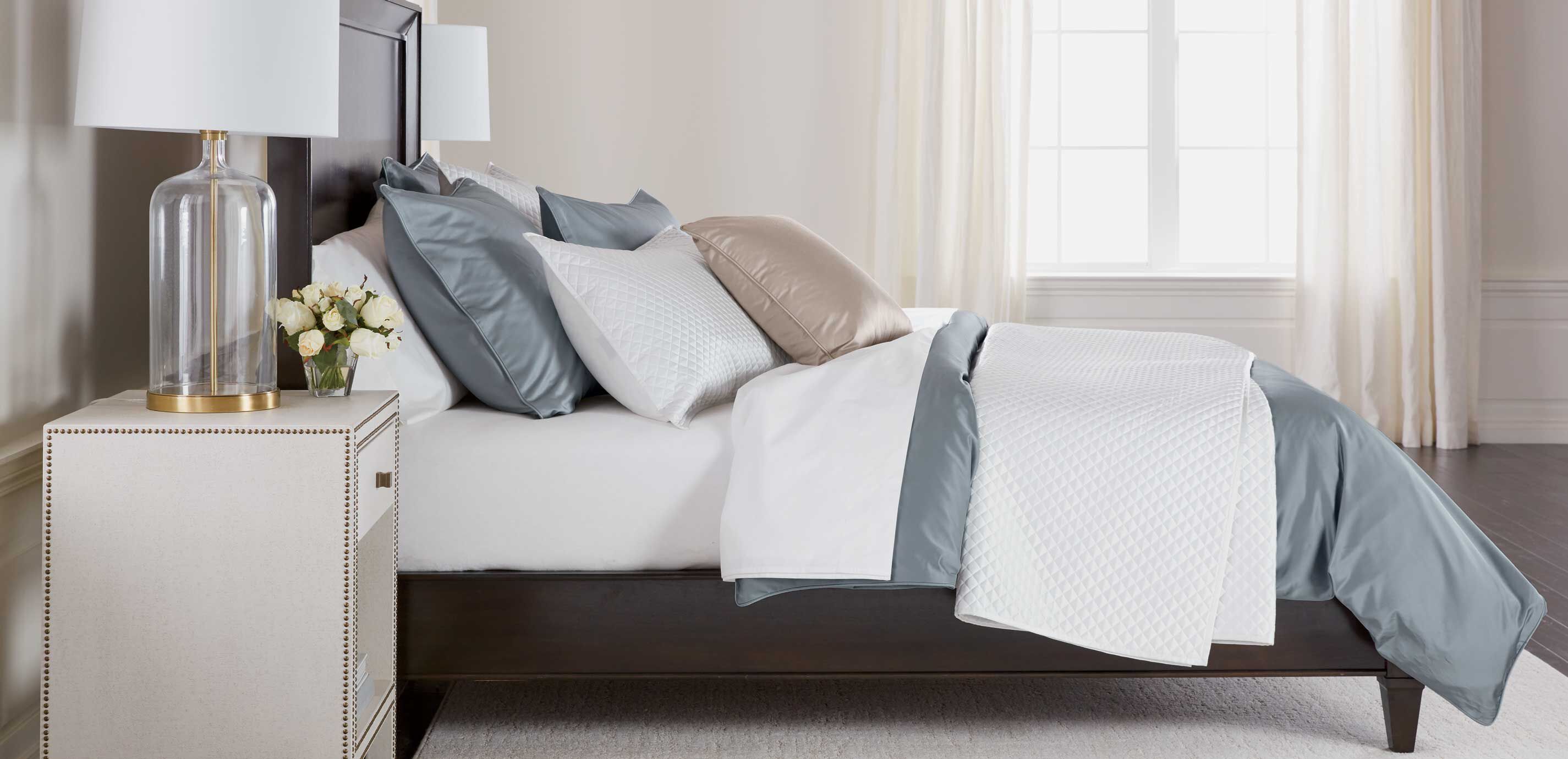 Salena Solid Duvet Cover and Shams, Mist Blue_8