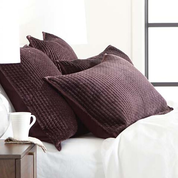 Velvet Quilted Sham, Beet