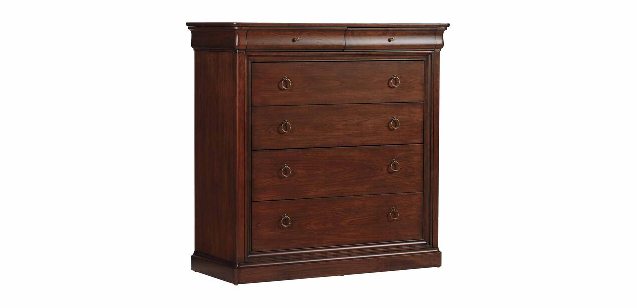 dresser ethan allen Country Craftsman 9 Drawer with Mirror Decorative hardware finished in Blackened Pewter Louis Dresser | 6-Drawer Dresser
