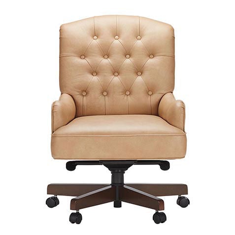 Ethan allen deals leather office chair