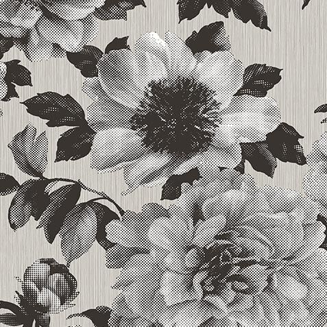 Halftone Floral Wallpaper image