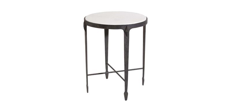 Jaca Marble Top Accent Table, Round Foyer Table Marble Top