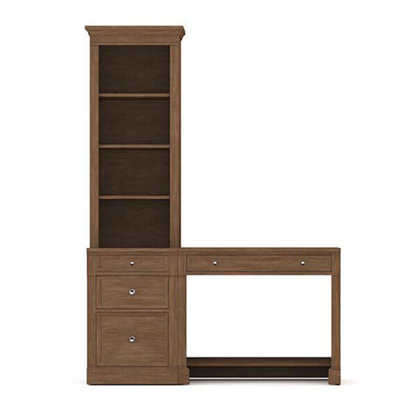 Continental File Bookcase with Bridge Desk