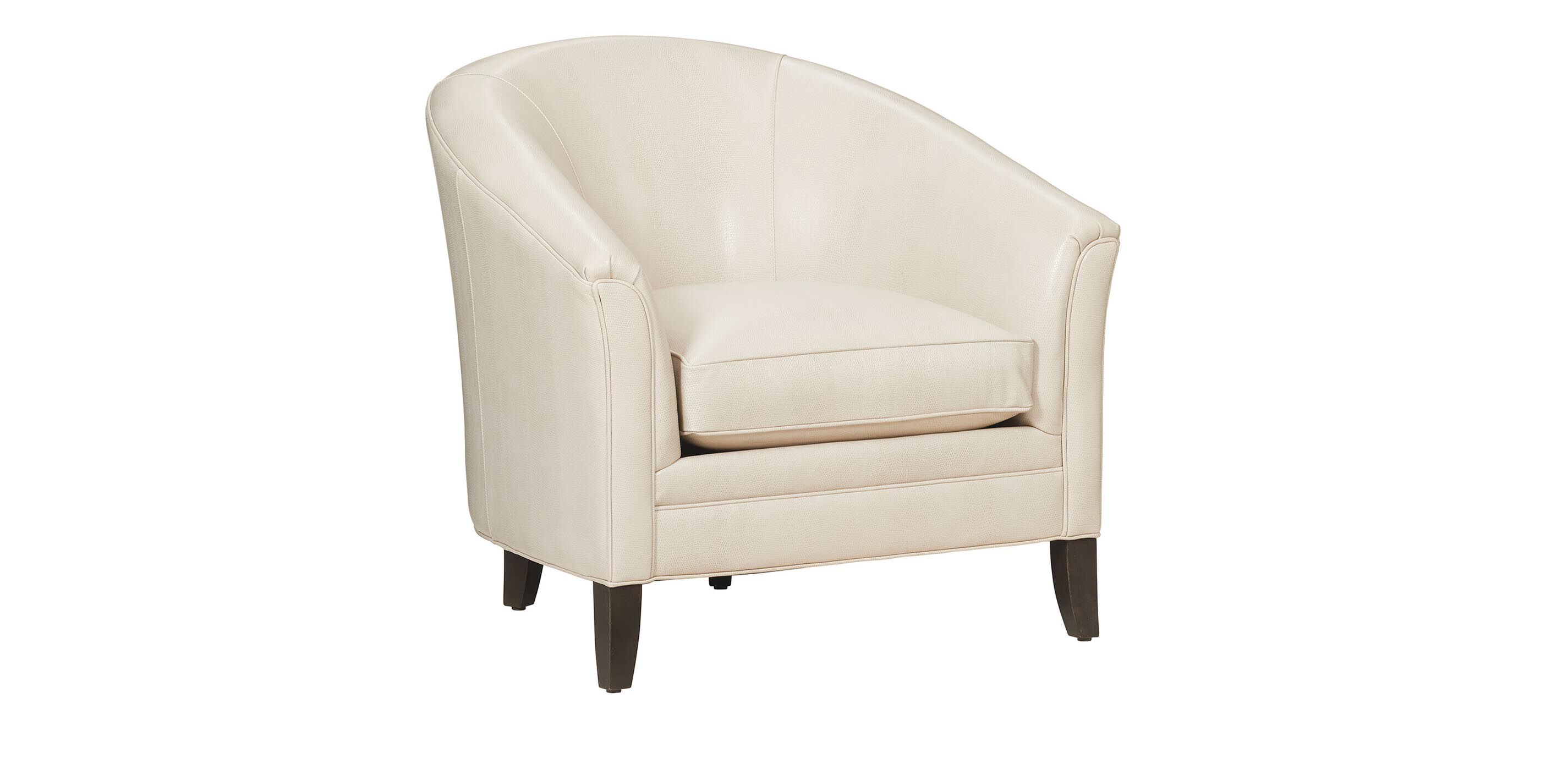 Nathalie Leather BarrelBack Chair Leather Chair Ethan Allen