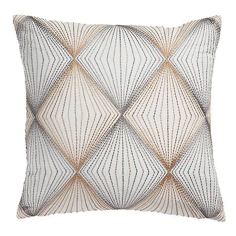 Multicolor Diamond-Stitch Pillow image