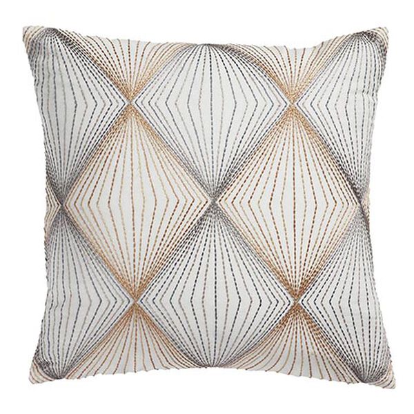 Multicolor Diamond-Stitch Pillow