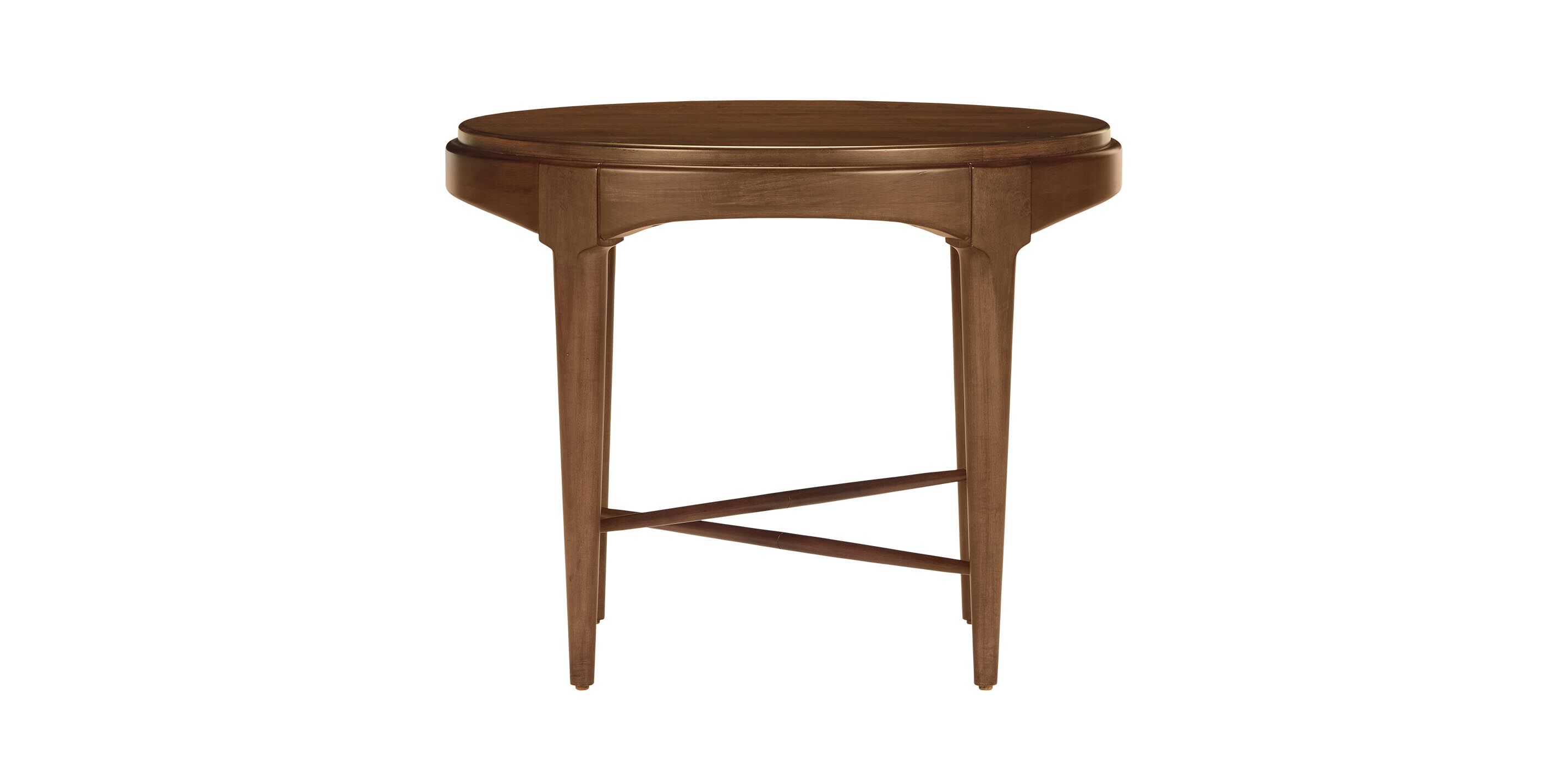 Draper Oval Wood Midcentury End Table_2