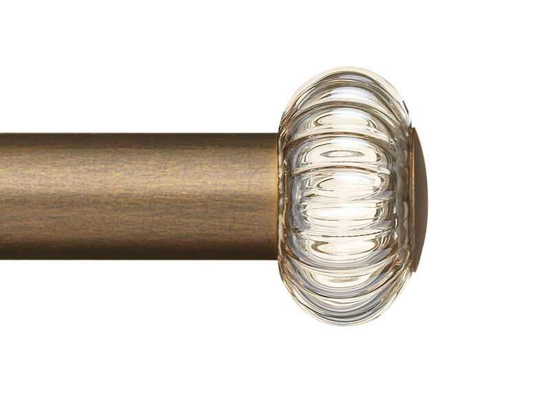 Elm Smoke Glass Finial, Rose Gold | Drapery Hardware | Ethan Allen