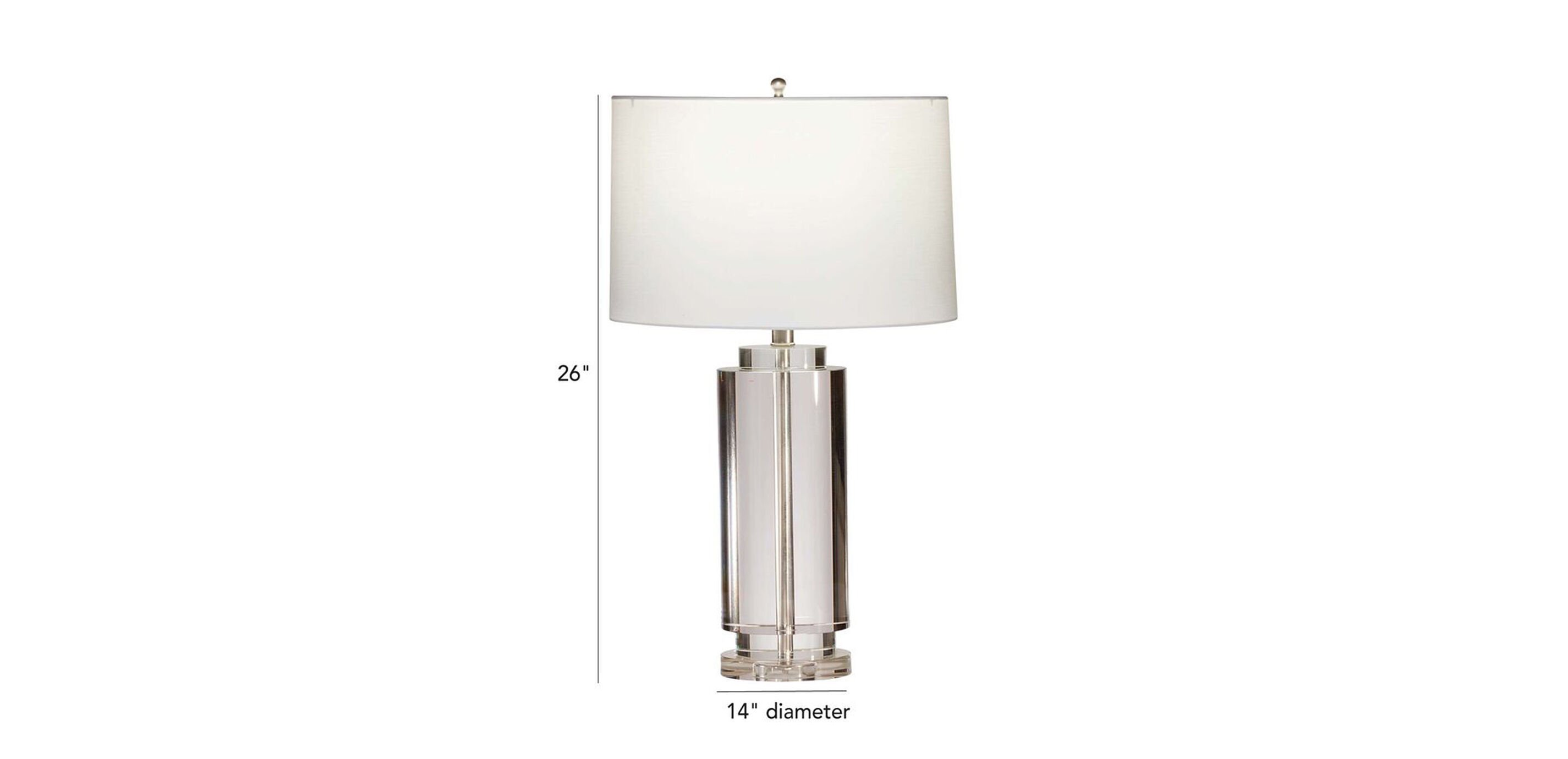 Cylinder glass table lamp deals