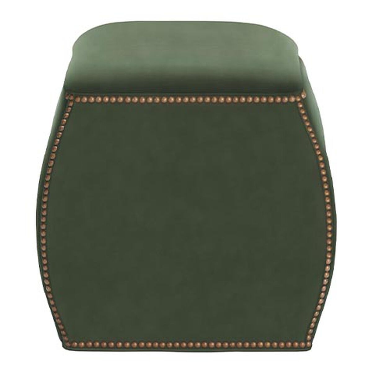 Cora Leather Curved-Side Accent Ottoman