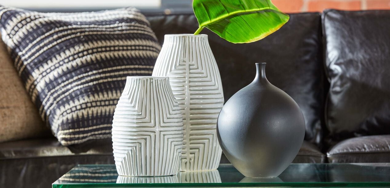 Aztec White Vase| Decorative Accents | Ethan Allen