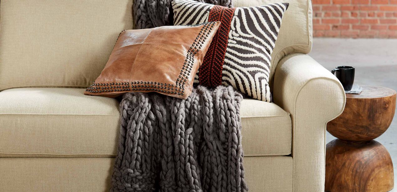 Benzara Soft Knitted Cotton Throw Blanket With Tassels ...