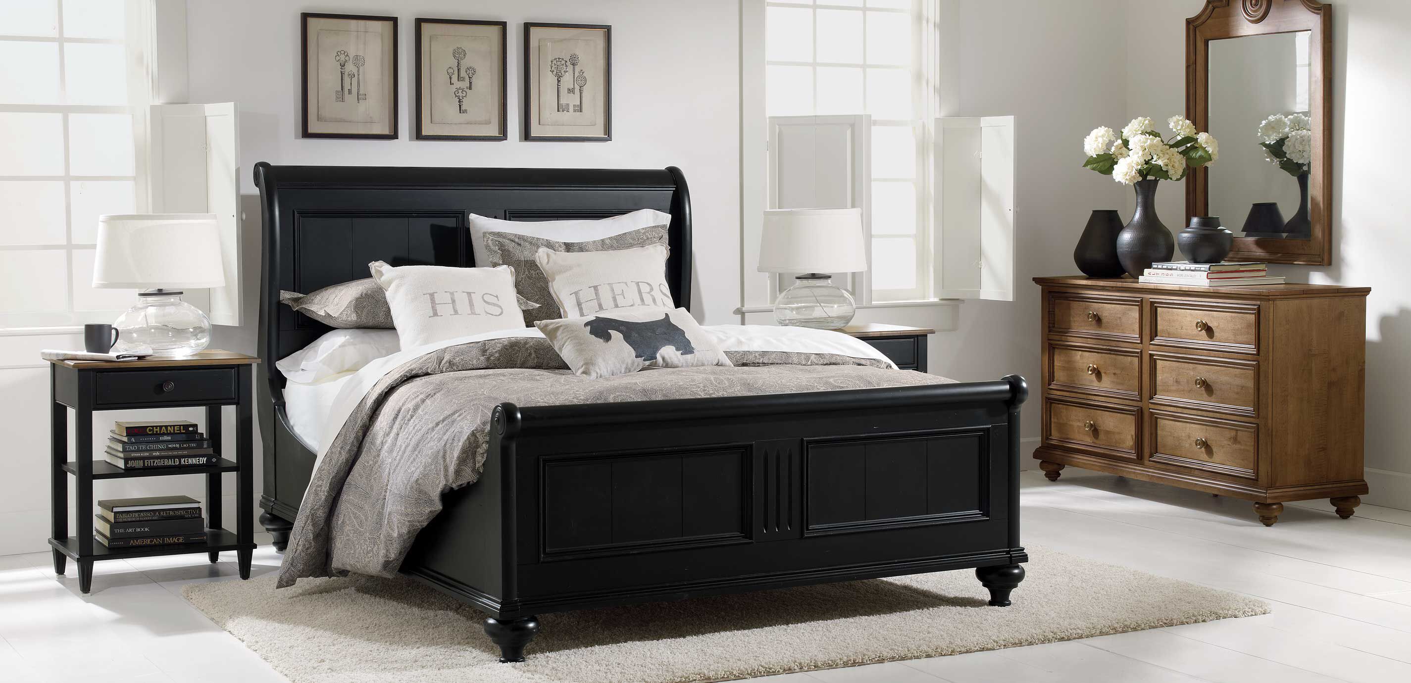 Ethan allen bed clearance set