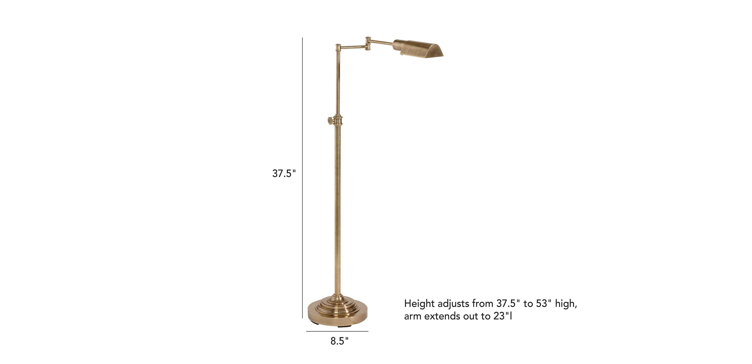 Brass pharmacy top floor lamp