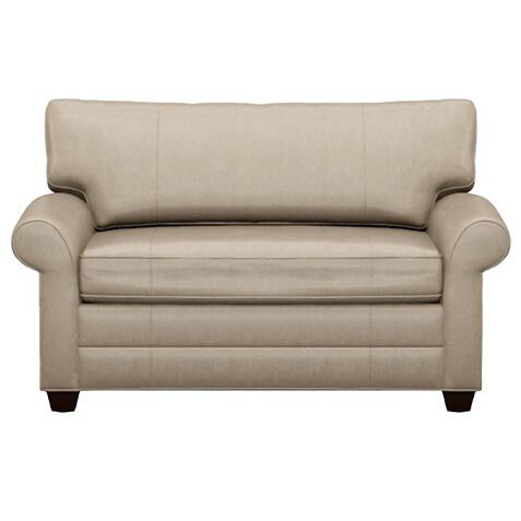 Bennett Roll-Arm Leather Chair-and-a-Half Twin Sleeper image