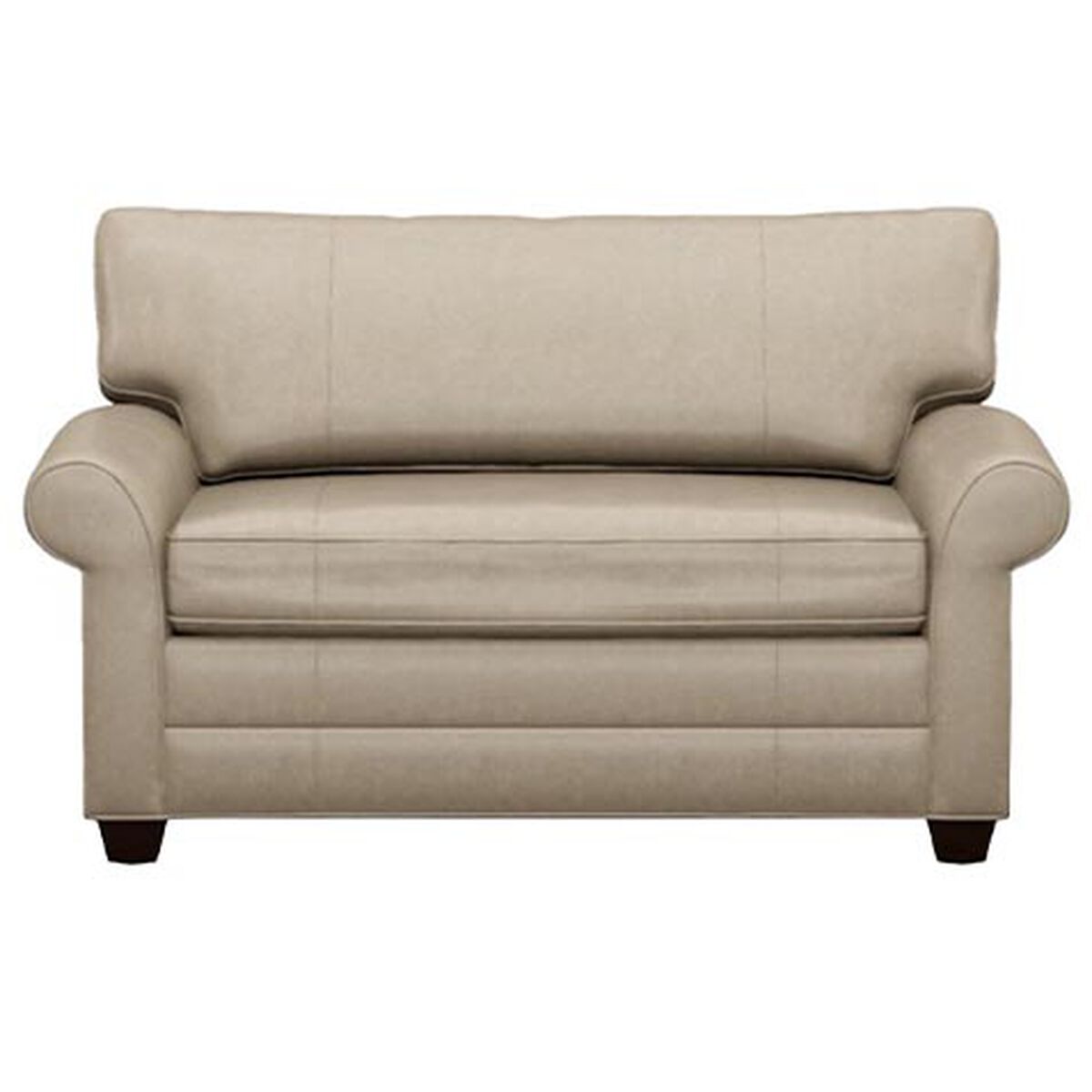 Bennett Roll-Arm Leather Chair-and-a-Half Twin Sleeper