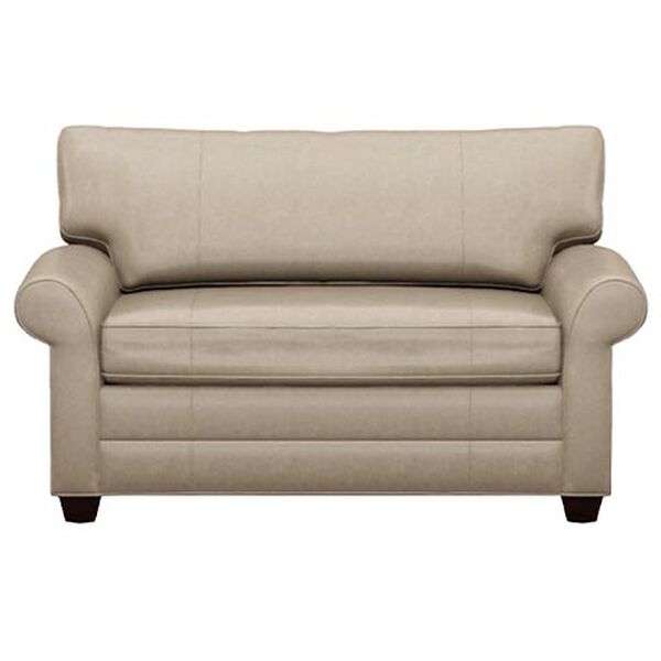 Bennett Roll-Arm Leather Chair-and-a-Half Twin Sleeper