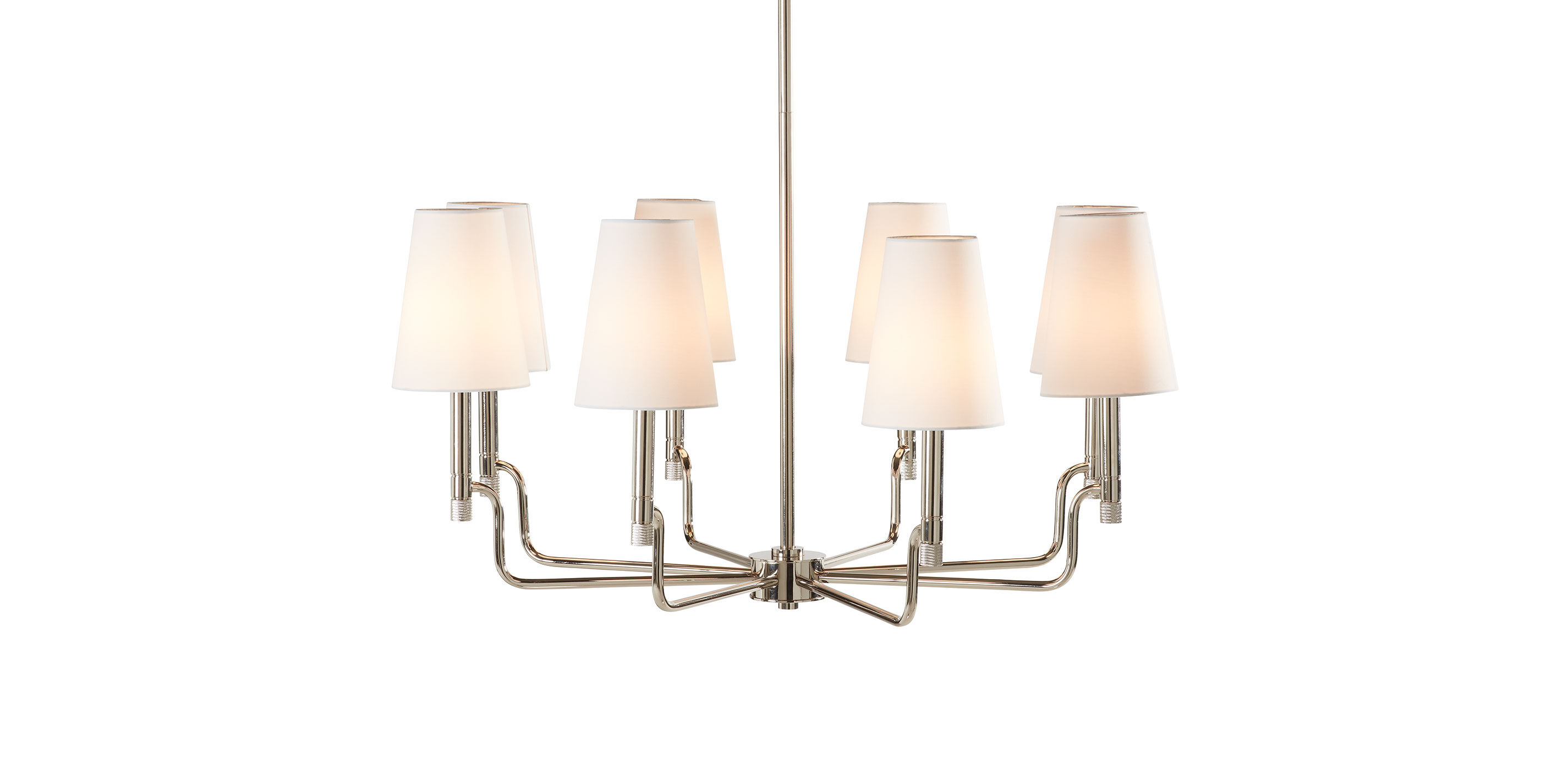 Turnbull Large Chandelier, Polished Nickel_1