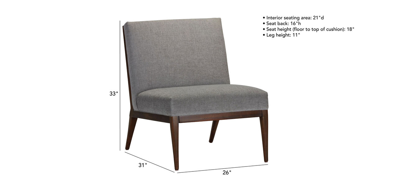 River Slipper Chair—Upholstered and Danish Inspired Ethan Allen