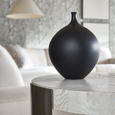 Issa Round Black Vase Product Tile Hover Image 431808