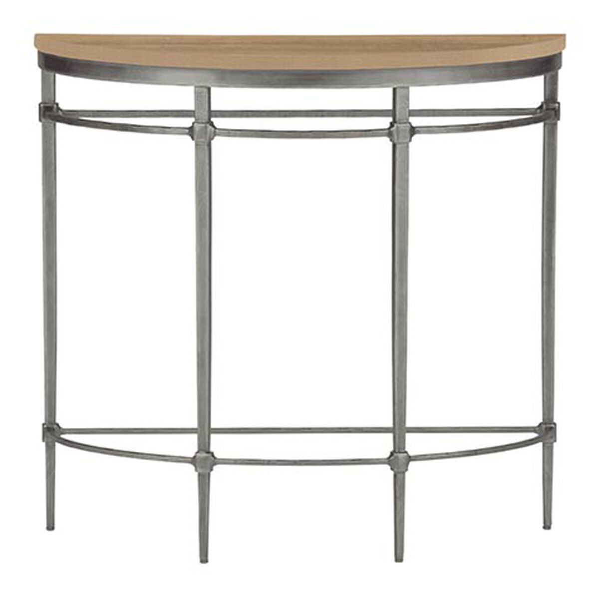 Vida Wood-Top Demilune Console Table