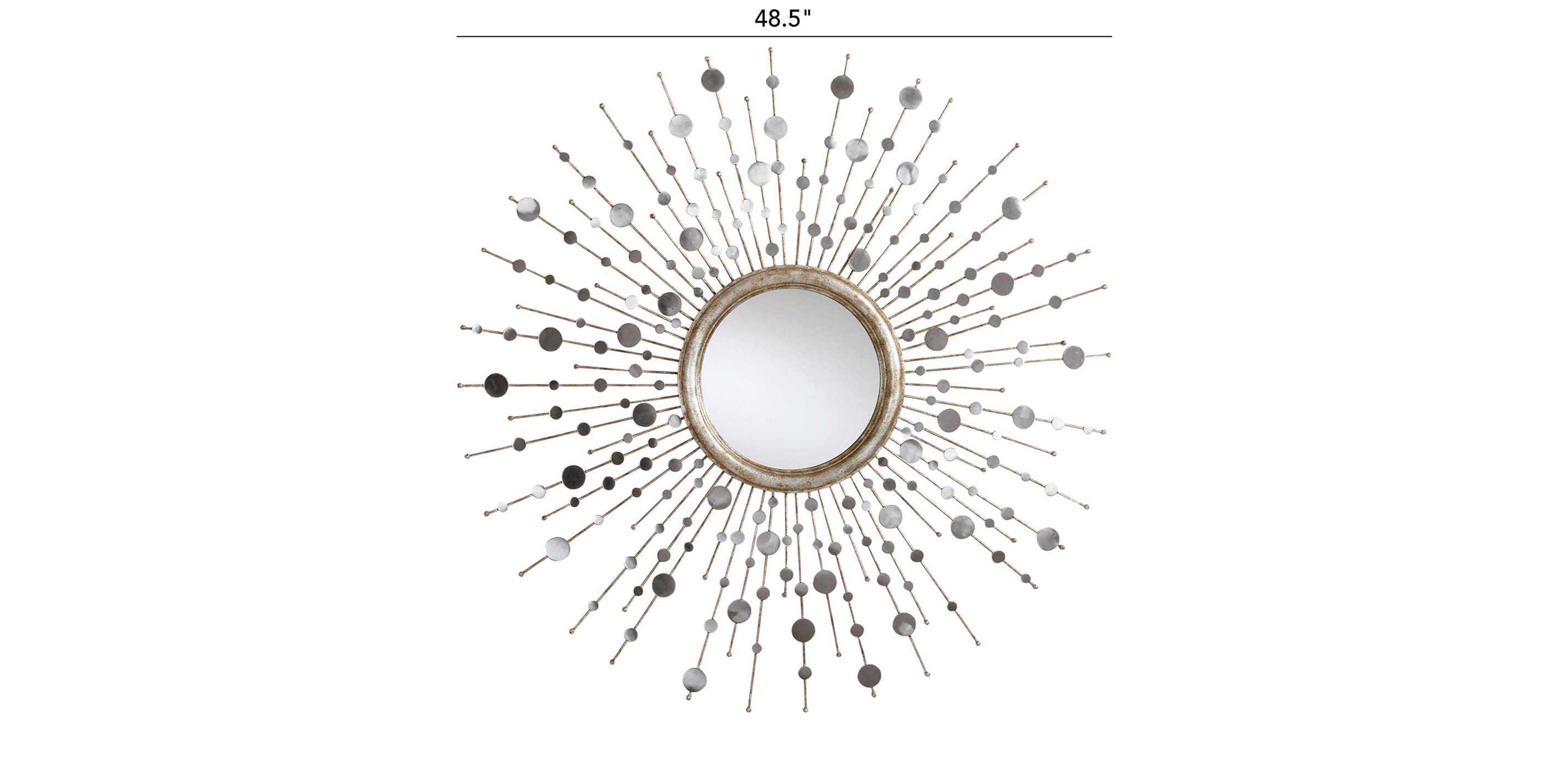 Silver Toned Soleil Mirror_1