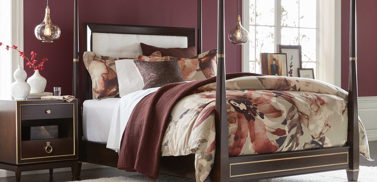 Andover Upholstered FourPoster Bed Ethan Allen