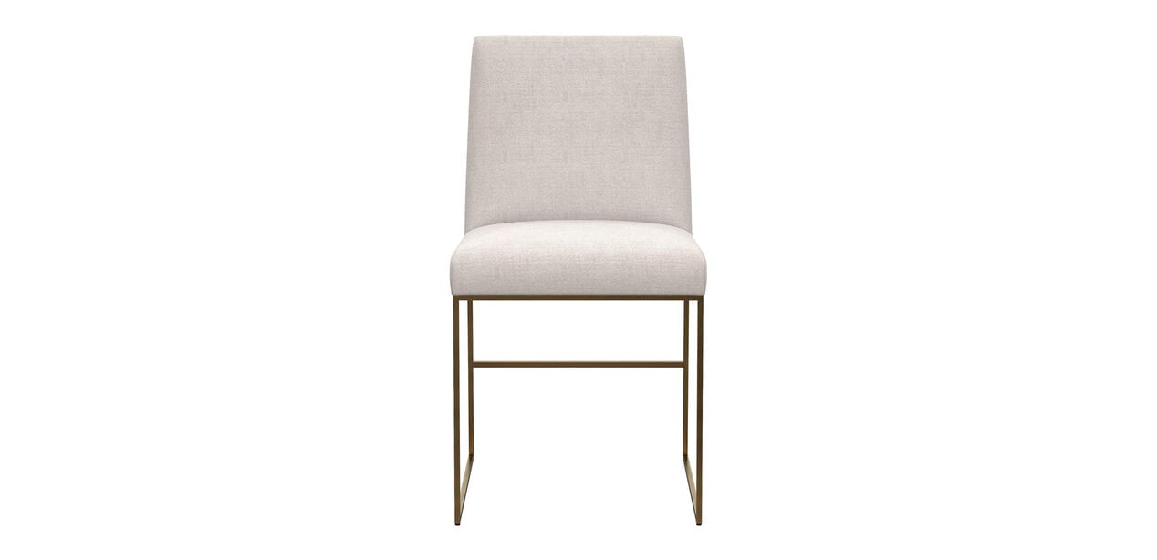Jewel Dining Chair Metal Base Mixed Material Ethan Allen