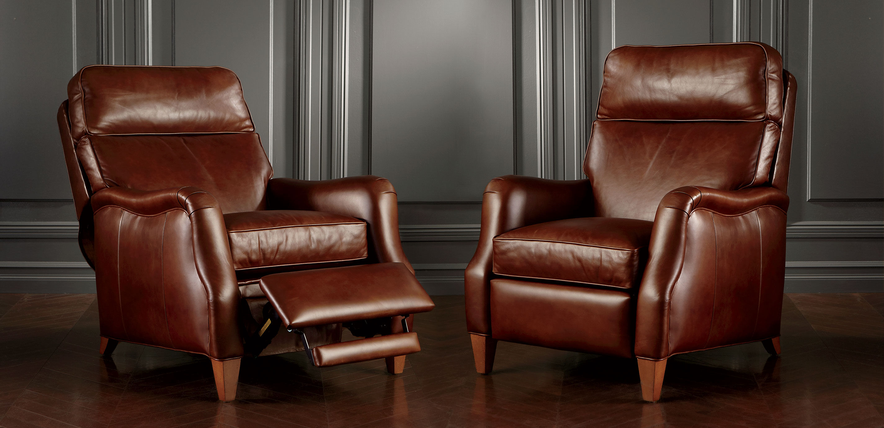 Old outlet leather recliner