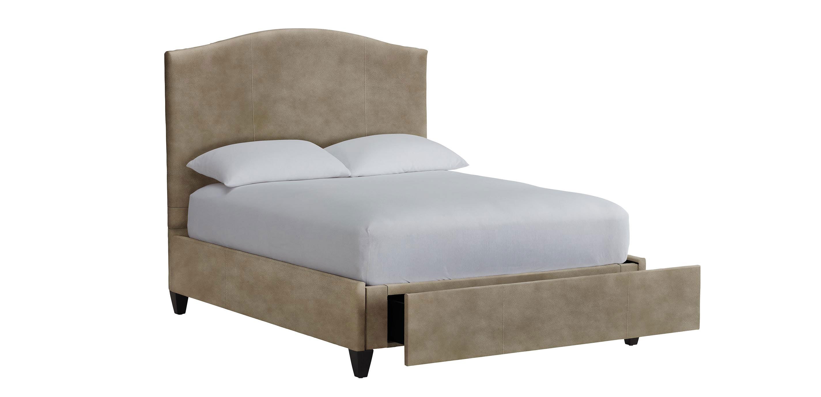 Rania Custom Leather Storage Bed