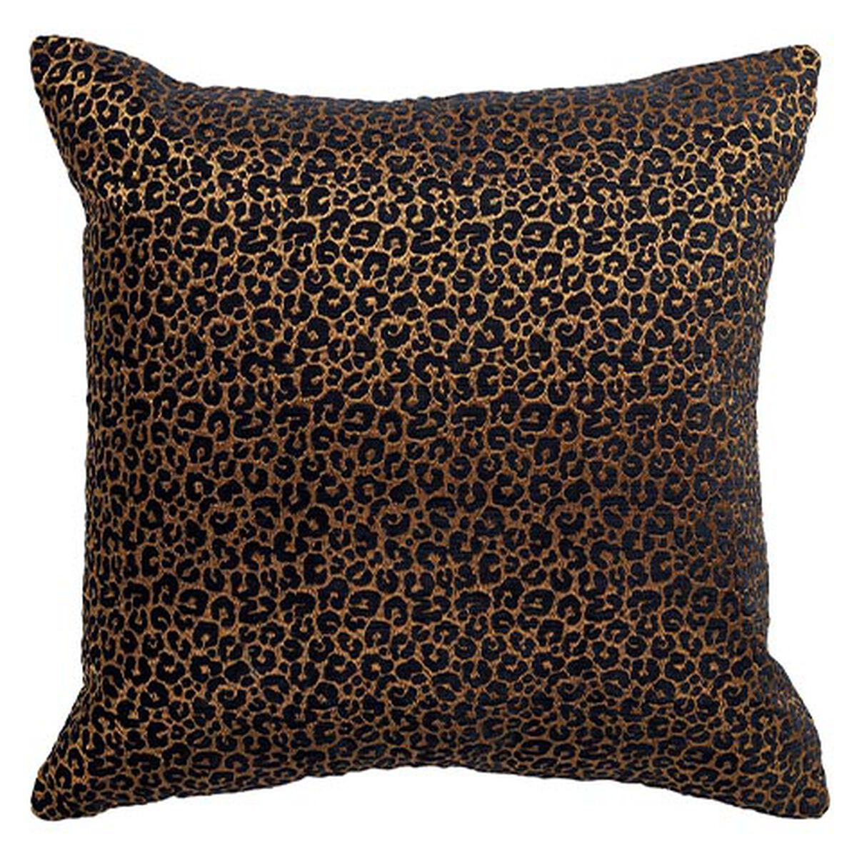 Black and Gold Leopard Velvet Pillow