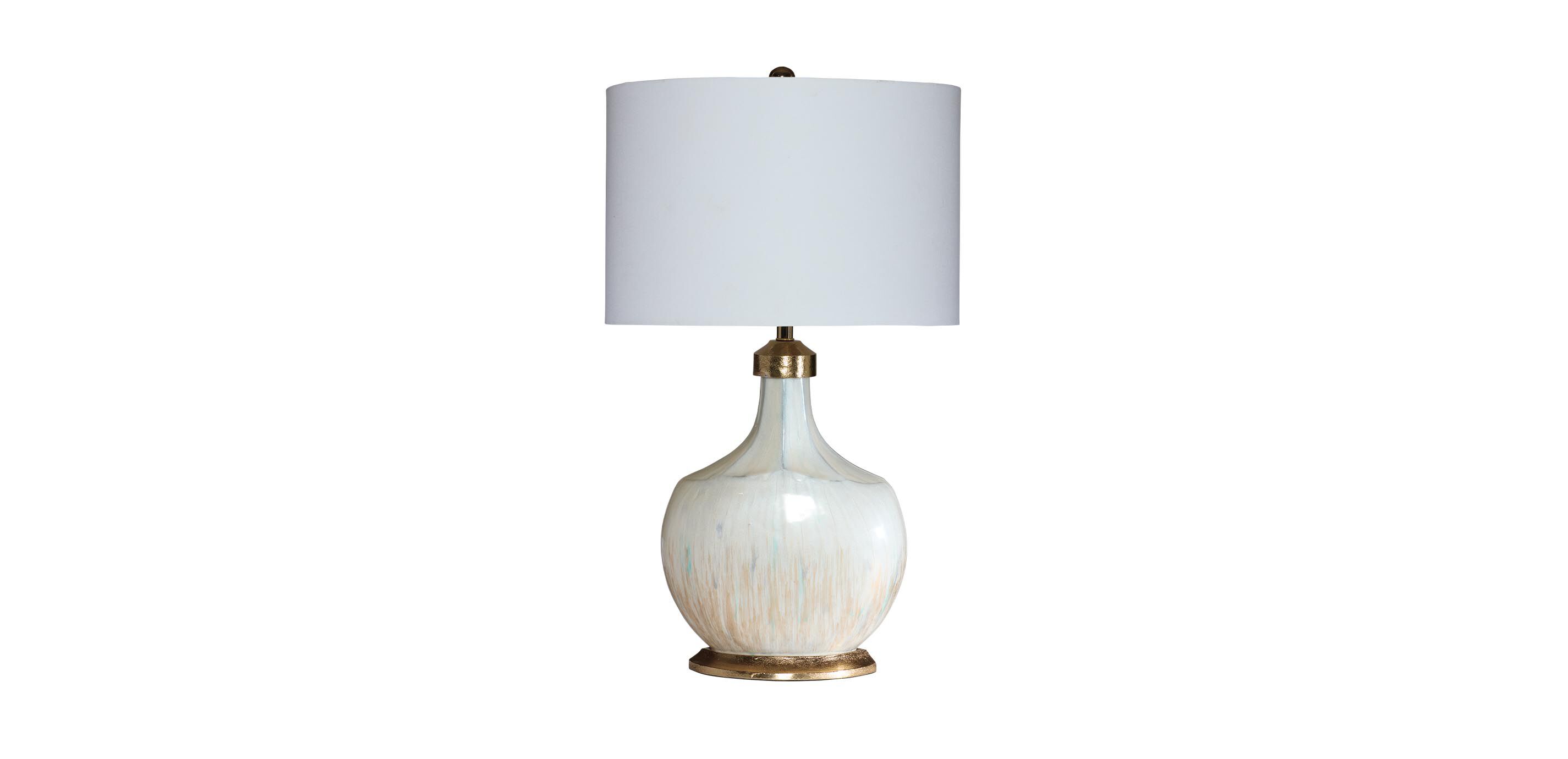 Lila Oblong Glass Table Lamp