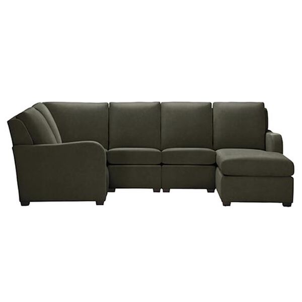 Jennings Leather Five-Piece Sectional with Chaise