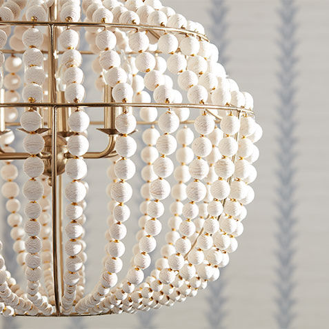 Beaded shop light fixture