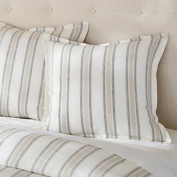 Washed Linen Stripe Sham