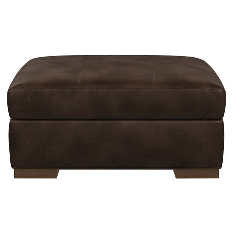 Conway Leather Ottoman image
