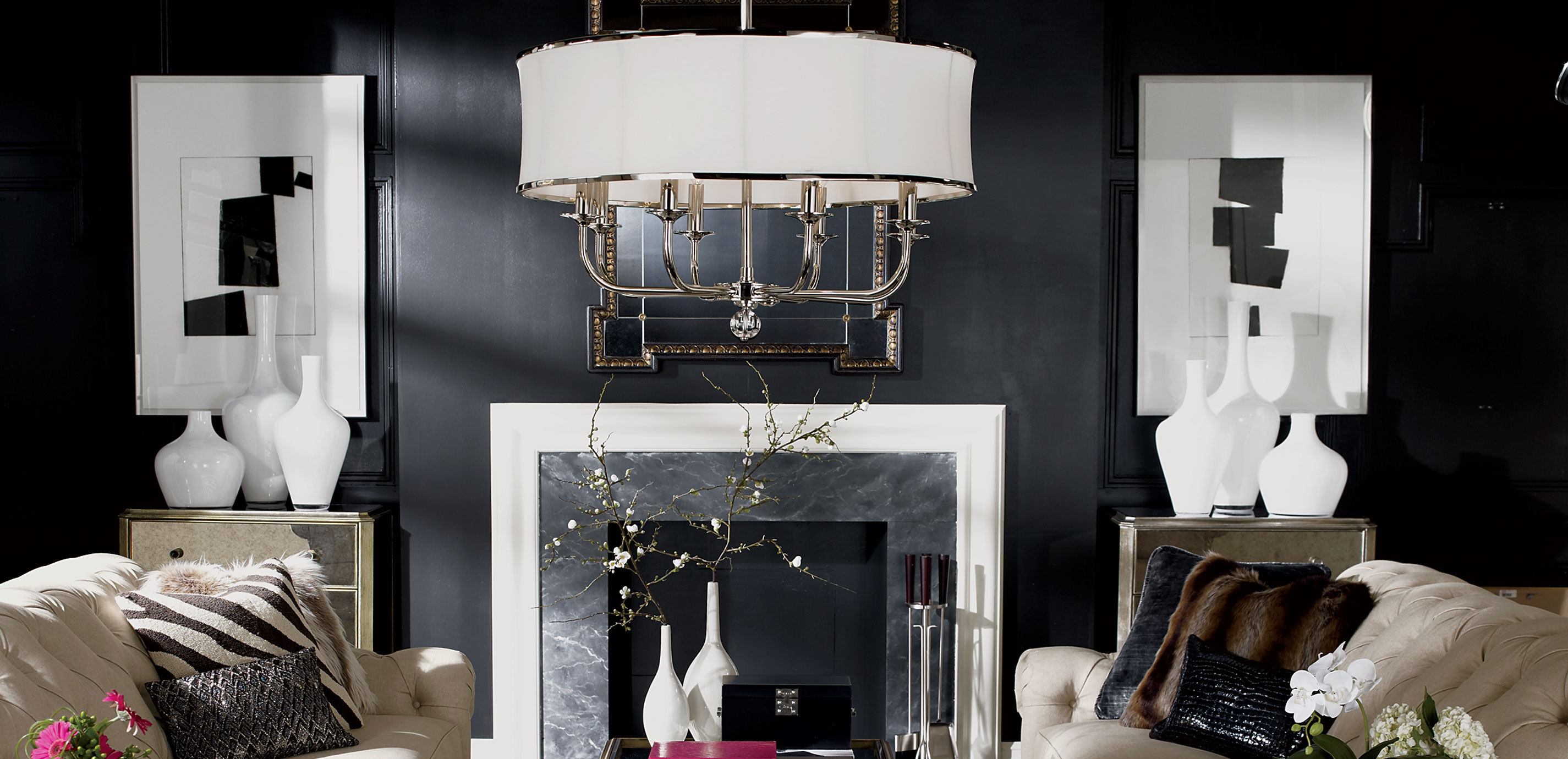 Zoe Eight-Light Nickel Chandelier | CHANDELIERS | Ethan Allen