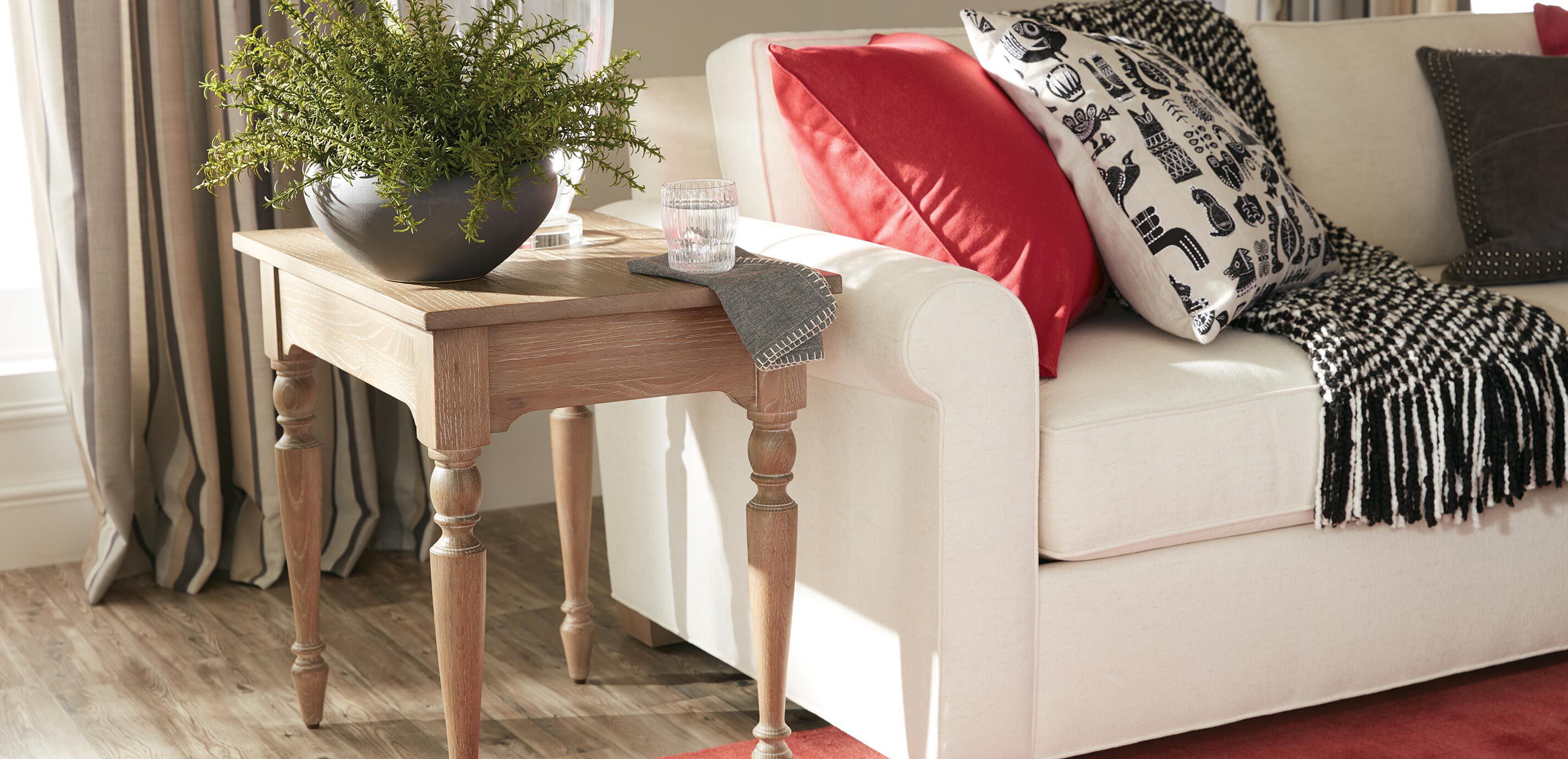 Colbert Farmhouse Side Table Turned Leg Side Table Ethan Allen