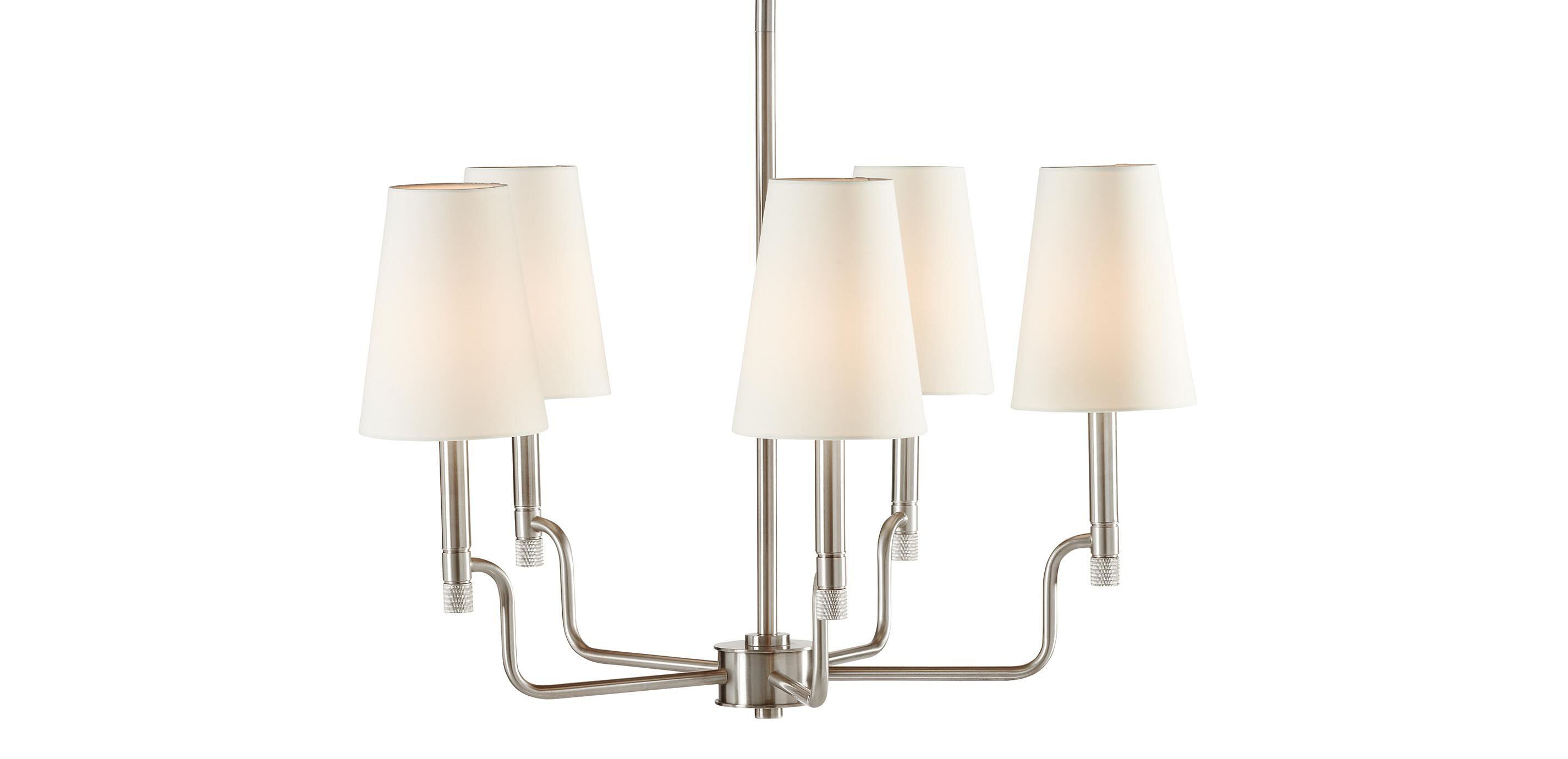 Turnbull Small Chandelier, Polished Nickel_2